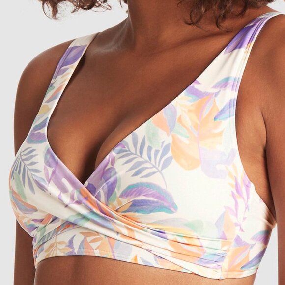 NWT Sea Level Botanica Cross Front Top + Mid Rise Bottom Swim Set 4-6 White - Picture 2 of 15